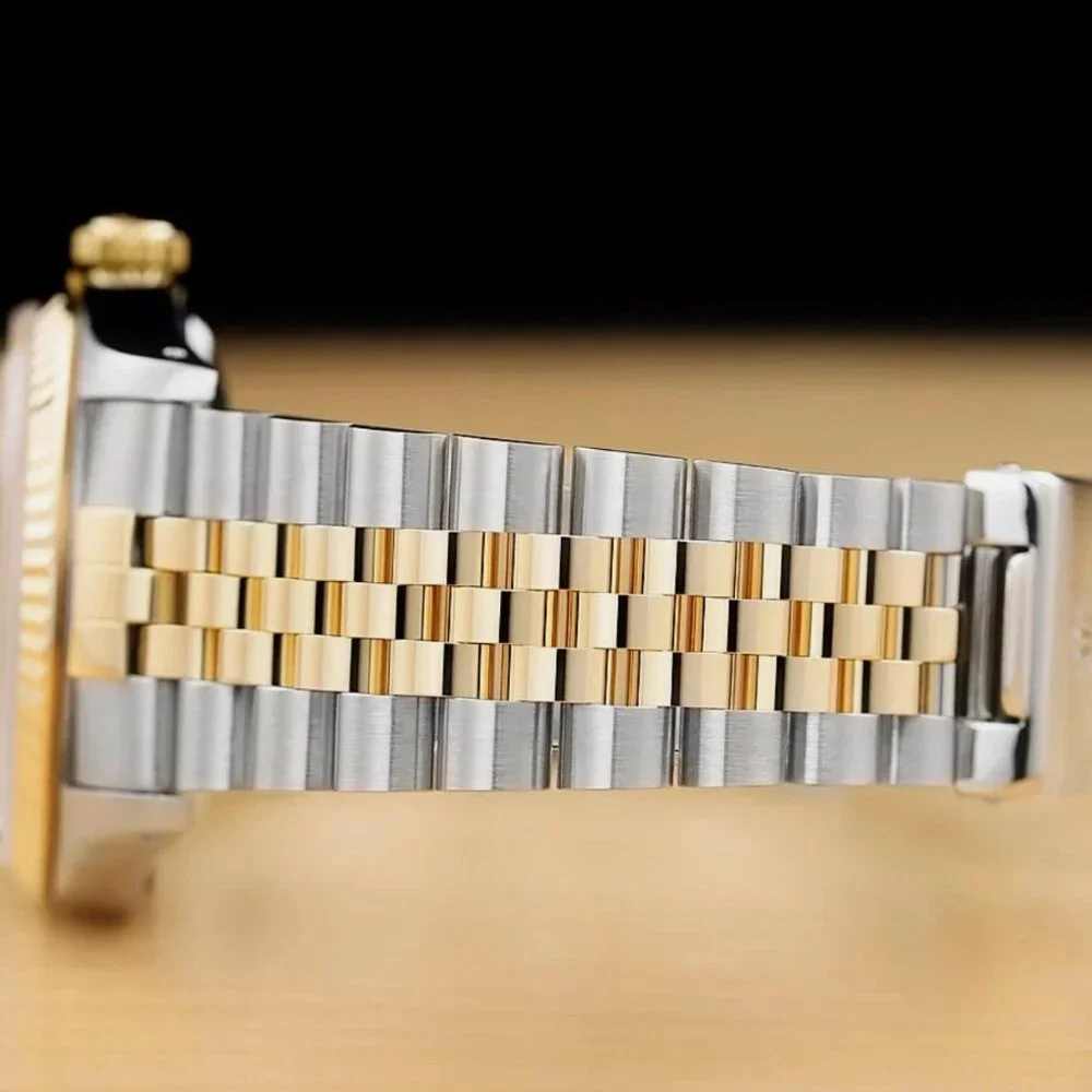 ROLEX MENS DATEJUST 16233 CHAMPAGNE DIAL 18K 2-TONE WATCH BOX